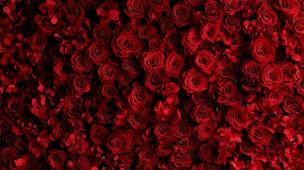 Wallpaper stock photograph of red roses in HD 8K
