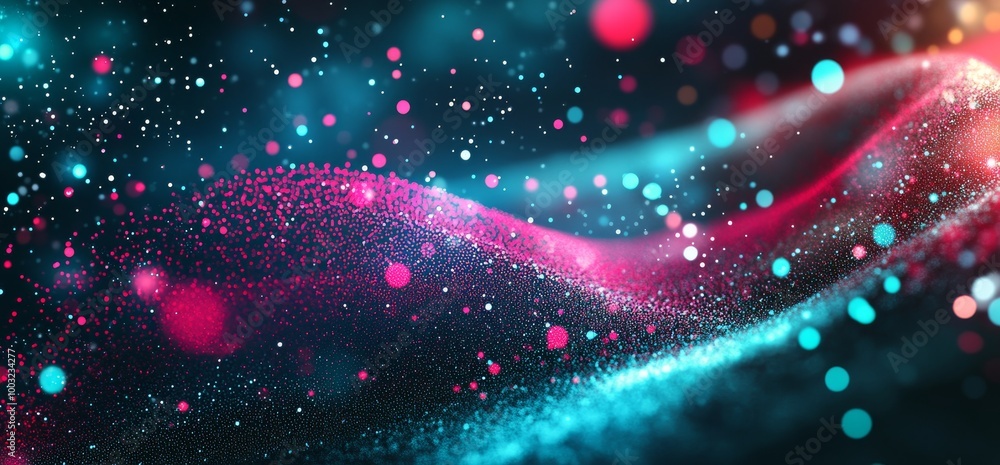 Aufkleber modern digital abstract 3d background. copy space. useful for describing network capabilities, techn
