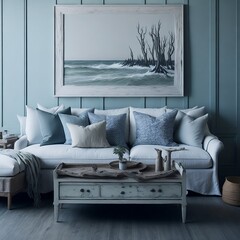 modern living room with sofa