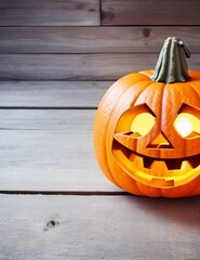 halloween pumpkin on table