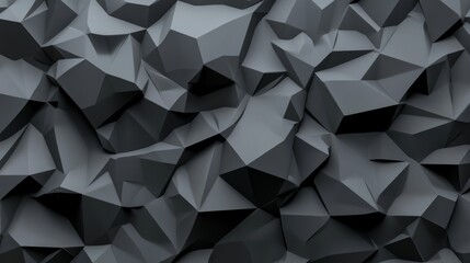 Fototapeta premium The background is polished, semigloss with tiles. Triangular, tile wallpaper with black blocks. 3D render and generative AI is used.
