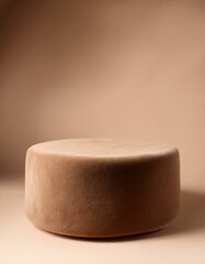 Round velvet platform for display