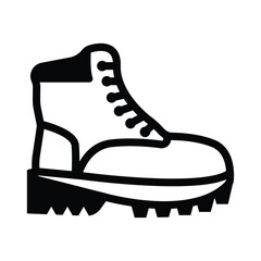 Rugged Hiking Boot Icon for Adventure Themes
