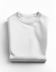 Blank white t-shirt folded