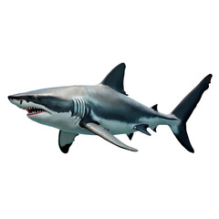 Obraz premium great shark ,isolated on white background , transparent png image