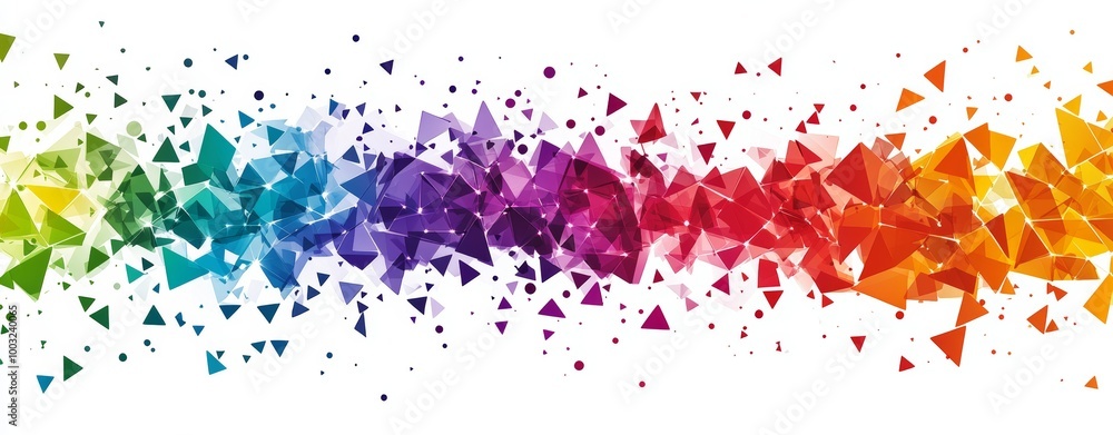 Poster modern illustration with a wireframe background and plexus effect.