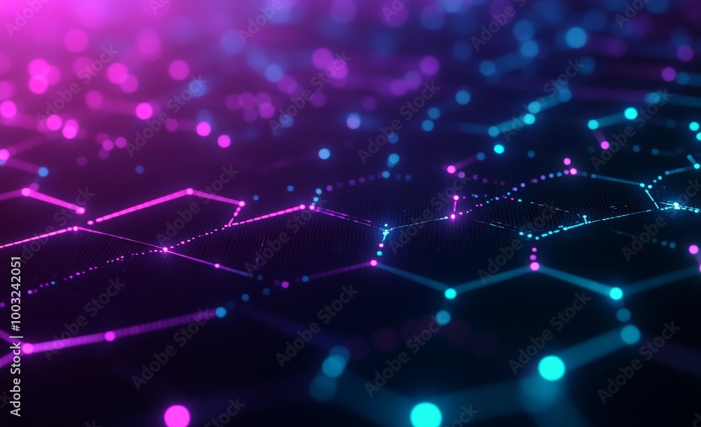 Poster the process and flow of cyber big data. the blockchain data fields and the streams of network lines.