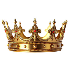 golden crown  ,isolated on white background , transparent png image