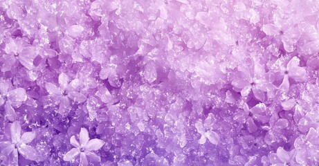 Winter abstract seamless wallpaper of frozen summer flowers in ice