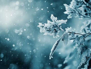 Winter background, dark blue color