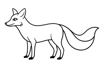 Elegant Fox Line Art Vector Illustration for Modern Design