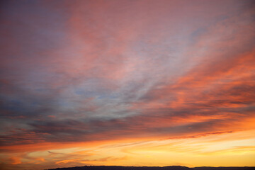Dramatic Mountain west sunset 