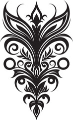 Floral ornamental divider, designer element for stencil, Tattoo svg Laser cut file Engraving cnc decal, png isolated overlay