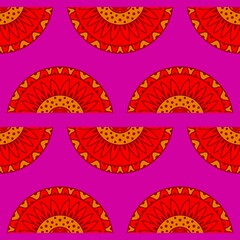 Abstract floral seamless retro flower pattern for fabrics and linens