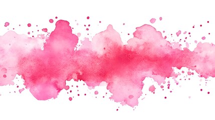 Abstract pink watercolor on white background, watercolor splash