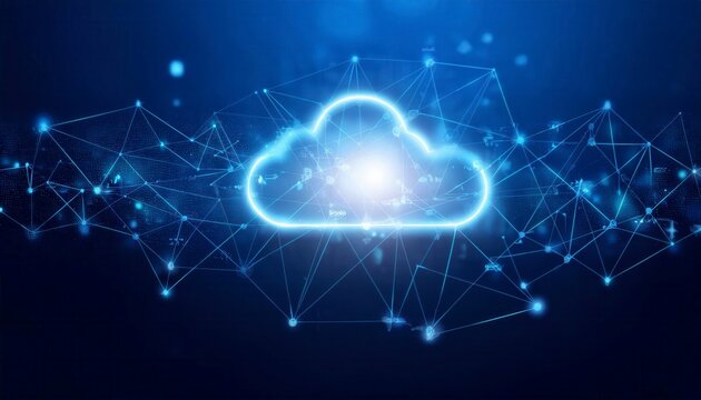 Cloud Computing Data Center Multi Cloud Hybrid Cloud Information Storage. Generated image