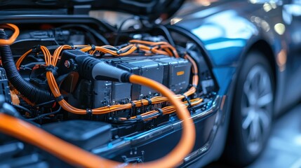 Intricate Electric Car Engine Powering the Future of Sustainable Mobility