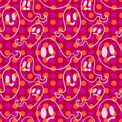Halloween ghost seamless cartoon pattern for wrapping paper and fabrics