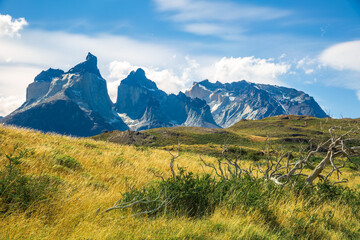 Paine Massif, Cordillera del Paine, Torres del Paine, Patagonia, Chile
