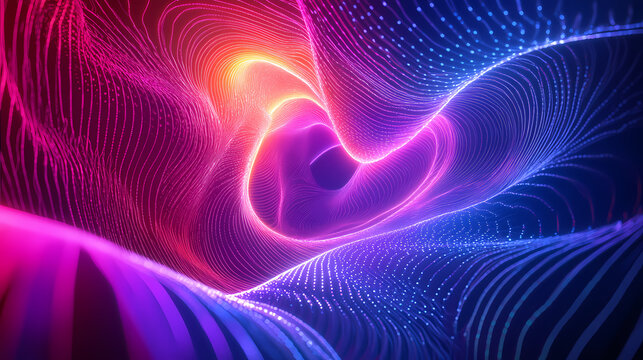 Hyperjump: a neon space odyssey. generative ai. Time Warp. Illustration