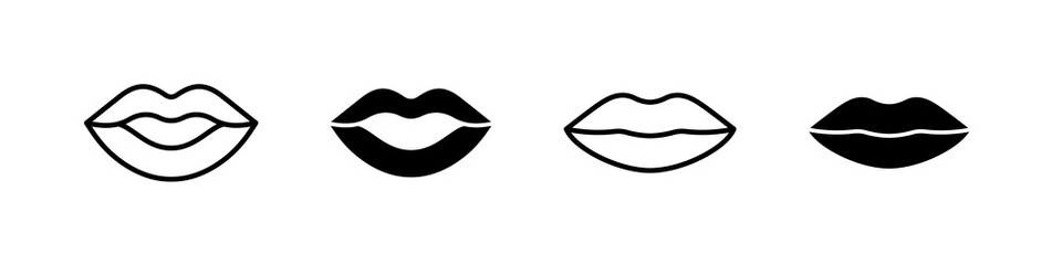 mouth lips icon collection