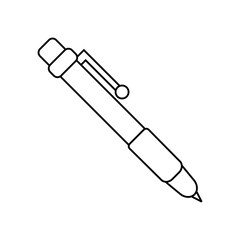 シンプルなペンのアイコン線画イラスト