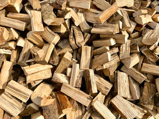 Wood firewood backdrop for fireplace and stove