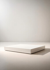 Low stand for displaying products - on a light-colored background