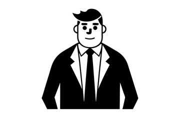 character of businessman with tie