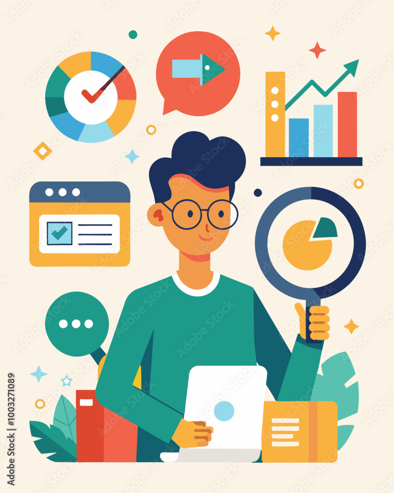 Poster a person frantically searching for ways to boost their credit score knowing they need to take immedi