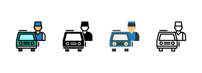 Set of Valet parking Icon