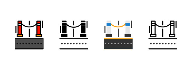 Set of Parking bollard Icon