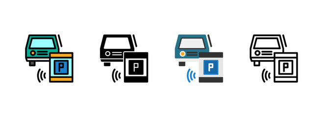 Set of Remote parking Icon