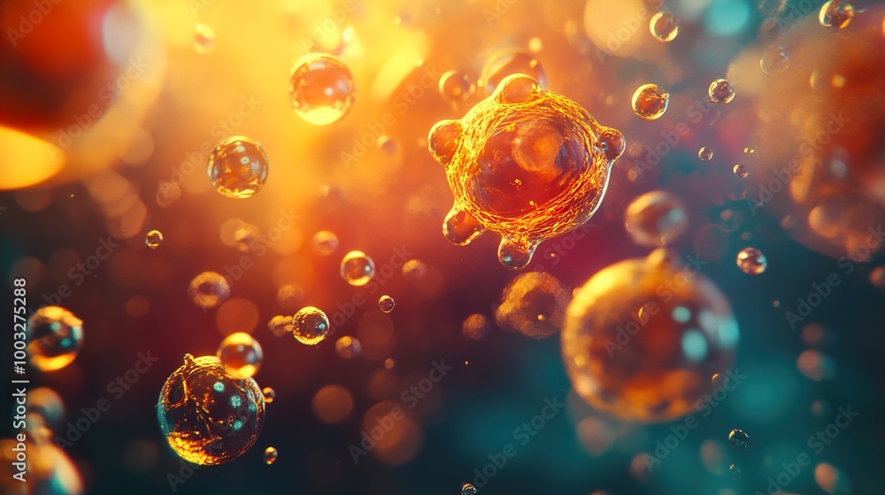 Canvas Prints abstract macro photography of cells: a glimpse into the microscopic world