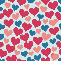 seamless background with hearts