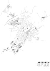 Aberdeen vector map poster