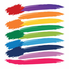 Obraz premium set of watercolor paint brush strokes