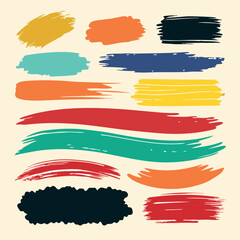 Obraz premium set of watercolor paint strokes