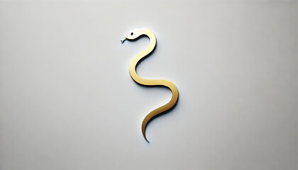 Fototapeta premium 巳年の金蛇と年賀状素材のメタル壁紙背景1