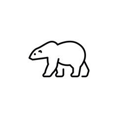 Polar bear icon. Simple polar bear icon for social media, app, and web design. Vector illustration