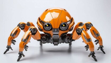 orange bug isolated on white