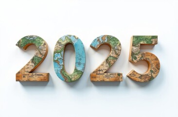 2025 new year resolution traveling around the world concept