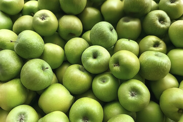 green apples. tasty and juicy. Background of apples