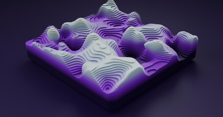 Layered Topography abstract pattern with waves