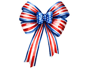 Fototapeta premium A red, white and blue ribbon with stars on it