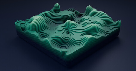 Layered Topography abstract pattern with waves