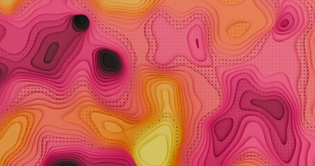 Layered Topography abstract pattern with waves