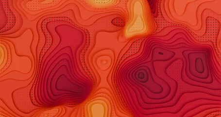 Layered Topography abstract pattern with waves