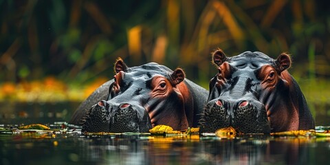 Fototapeta premium Typical hippopotamus