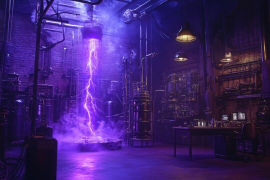 Mad scientists laboratory, with copy space - Powered by Adobe